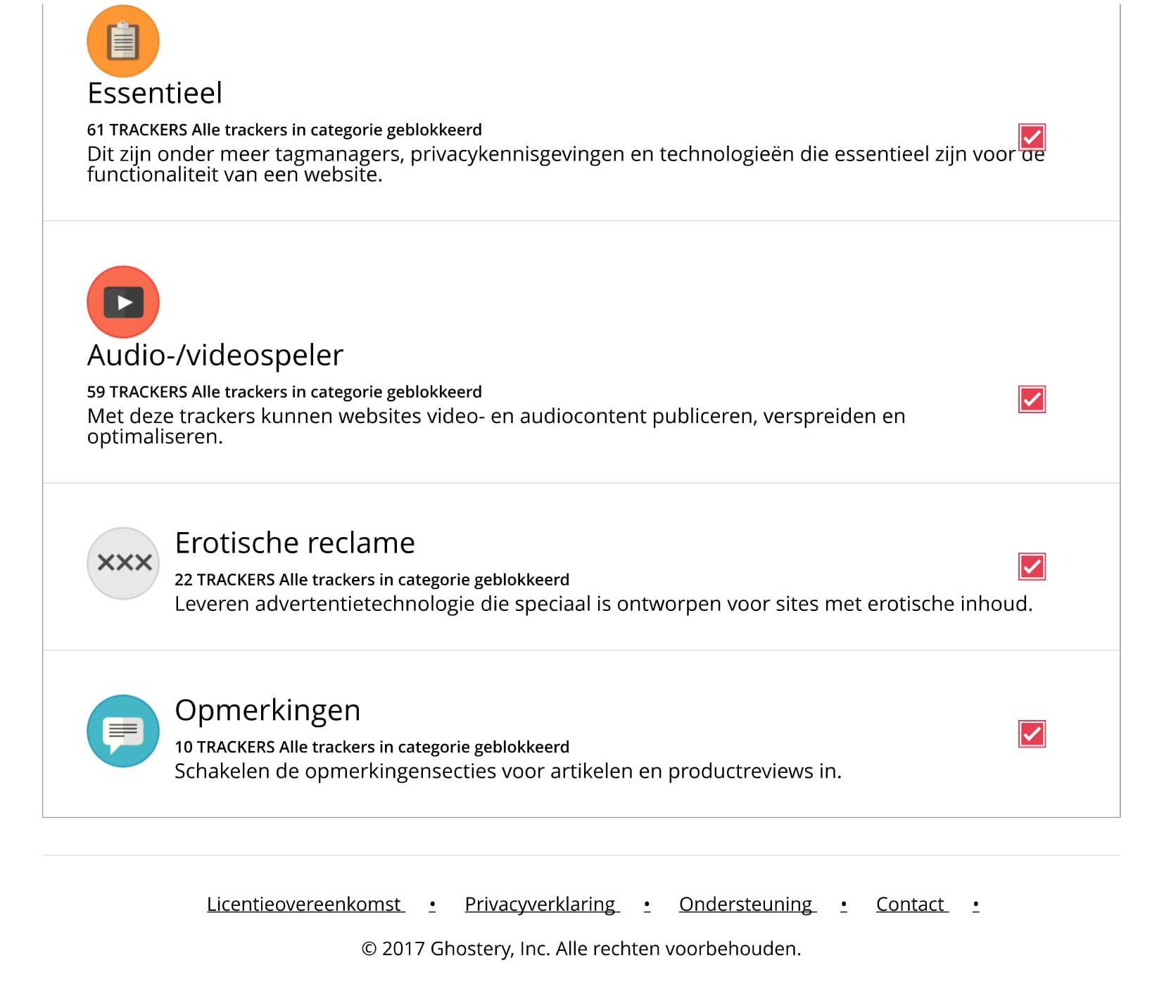 XXX Cookies Ghostery